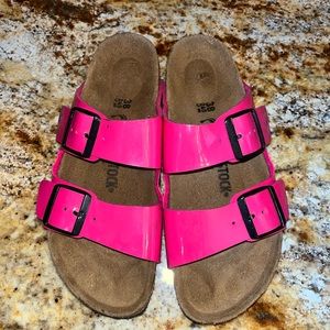 Birkenstock Arizona Patent Fuchsia Tulip